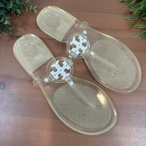 Tory Burch Mini Miller Clear Jelly Sandals Size 7